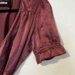 Reformation Silk Wrap Dress Womens Large Praline Mauve Photo 2