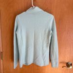 Lands' End  Cashmere‎ Turtleneck Sweater Womens M Light Blue Snowflake Knit Photo 1