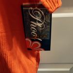 Vintage Phool Embellished Beaded accents 100% Cotton Tunic blouse gauze coral Red Size L Photo 5