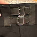 Ralph Lauren Lauren Black Denim Double Buckle Stretchy Pencil Skirt Size 12 Photo 2