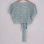 Romwe Floral Crop Top Skirt Two Piece Set Women’s Size Large Blue & Yellow EUC! Photo 5