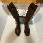 st. john's bay Womens Roslyn Stacked Heel Riding Boots in Cognac Sz 9.5 NIB Photo 4