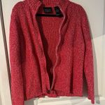 Liz Claiborne Crazy Horse by  Red/White Knitted Zip Up Sweater Size Large Photo 6