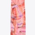 ZARA midi dres mesh fitted pink casual summer party drapped ruched tulle Photo 10