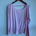 Gap Fit Pink Drape Back Long Sleeve L Photo 0