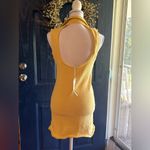 ZARA Yellow Knit Dress size M with Open Back. NWT Photo 3