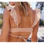 American Eagle NWT Aerie Large Seersucker Ruffle Wrap Bikini Top Photo 1