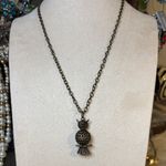 Cute Owl Pendant in antique brass color Silver Photo 1