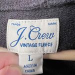 J.Crew Dark Grey High Neck Boxy Oversized Vintage Fleece Sweatshirt Womens Large Gray Photo 3