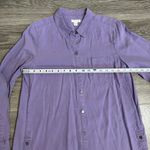 J.Jill Women Purple Collared Long Sleeves Button-Up Shirt Size S Light Weight Photo 12