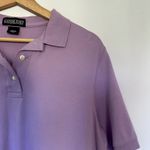 Lands' End lavender purple women's size large polo collared shirt cotton casual Photo 1
