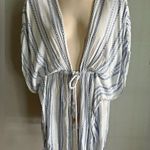 Blue Island  boho striped tassel swim coverup Photo 0