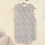 Theory Silk Summer Wave Print Sleeveless Blouse Tank Top Medium Photo 4