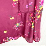 Old Navy  Women's Burgundy Maroon Floral Tunic Top Flowy Blouse Size Large Photo 5