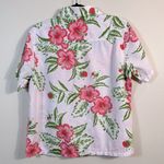 Island Tropics Aloha Resortwear Cotton Floral Vacation Hawaii Shirt Women XL White Photo 1