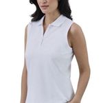 CHAPS Womens Sleeveless Polo Shirt Size XXL White New Photo 2