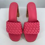 Shu Shop Gladys Braided Cork Heeled Sandals in Coral size 8.5 Pink Photo 3