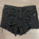 American Eagle Outfitters - Black Stretch Ripped Shorts Photo 0