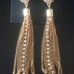 Guess New  Bezel Pave Stud and Dangling Chains Earr Photo 2