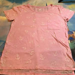 Disney  Cruiseline pink anchor’s woman’s shirt size medium Photo 0