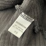 Monrow Mockneck Sweater asymmetric ribbed womens Dark Brown (xsmall) minimalist Size XS Photo 4