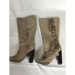 Gap Women Tall Over the Knee Side Fringe Boots Sz. 10 Beige EUC Photo 3