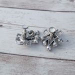Vintage Screw On Earrings Silver Tone Photo 4