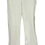 Lululemon  White Cropped‎ Leggings w/ Tan Side Stripes Size 4 Photo 0