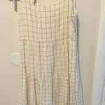 Paper Crane Grid Button Down Midi Dress Photo 5