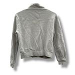 Garnet Hill Cropped Quarter Zip Pullover Sweatshirt Women’s Size XS Light Gray Photo 2