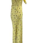 Love, Fire Love Fire Women’s Small Jumpsuit Yellow Floral Open Leg Slit Side Smocked Photo 2