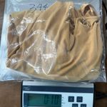 Tahari Long Sleeve Top Chain Detail V-Neck Blouse Elegant Gold Women Large Photo 8