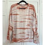 Knox Rose SALE orange tie dye ruffle detail sweater medium Photo 1