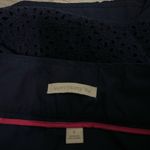 Saint Tropez West  Lined Cotton Eyelet Skirt Navy Blue Size 8 Photo 1