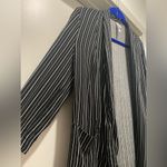 Xhilaration  Black & White Vertical Stripes Pinstriped Lightweight Blazer - XS Photo 4