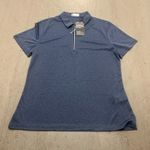Callaway  Women's Large  Navy Opti-Dri 1/4 Zip Golf Short Sleeve Polo Shirt Photo 0