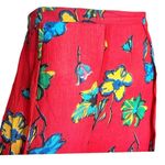 True Destiny Womens  Gorgeous Vibrant Red Floral Print Pallazo Pants - Sz XL Photo 1