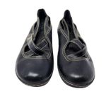 Boc Born Concept Black Leather Strappy Slip On Flats Mary Jane Shoes Size 7.5M Photo 2