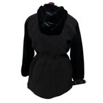 EDEN SOCIETY Faux Fur Wooly Coat Stitchfix Cinch Hooded Jacket Black NWT Medium Photo 5