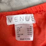 Venus  Y2K 2000s orange drawstring romper swimsuit coverup small ruffle sleeve Photo 4