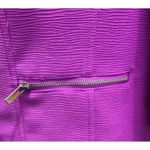Peter Nygard Women Purple Textured Zip Front Blazer Jacket Size 14 Photo 2