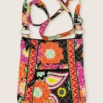 Vera Bradley Iconic Hipster Ziggy Zinnia Pink Orange Floral Crossbody Zip Bag Photo 0