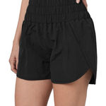 Zenana Outfitters NWOT WINDBREAKER SMOCKED WAISTBAND RUNNING ATHLETIC SHORTS L Photo 0