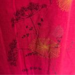 Horny Toad  Rosalinda Dress Size Medium Red Organic Cotton Blend Ruched Midi Photo 2