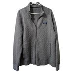 LL Bean Quilted Sweatshirt Men Large Gray Full Zip‎ Traditional Fit Mock Neck Photo 0