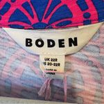 Boden Pink Blue Naomi Print Short Sleeve Dress Womens 22 Knee Length Modest NWT Size undefined Photo 2