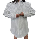 The Frankie Shop  Striped Oversized Button Down Shirt Dress XL Photo 0