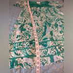 ICE Vintage Knee Length Tee Dress Green Blue White Paisley Type Pattern Size 6 Photo 8