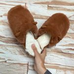 Refresh Tan Fleece Lined Teddy Slides Photo 0