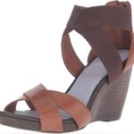 Johnston & Murphy Two Tone Leather Neela Wedge Heels Size 9.5 Photo 2